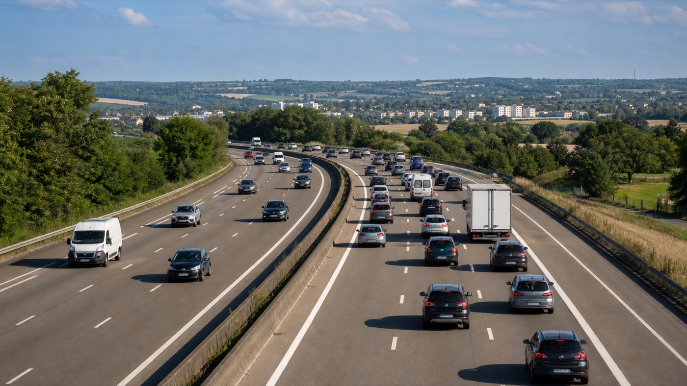 Verkehr auf einer französischen Autobahn