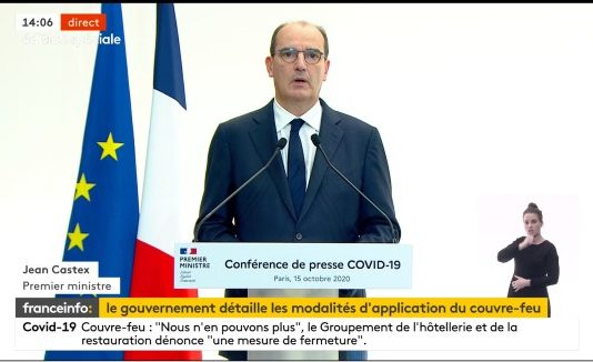 Covid-19: Pressekonferenz von Jean Castex über neue Beschränkungen zur Eindämmung der Epidemie