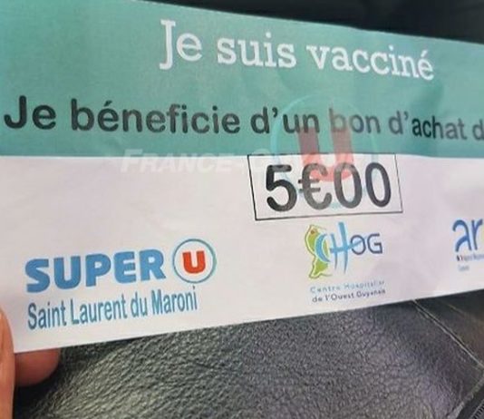 Französisch Guyana: Ein Supermarkt bietet Gutscheine zur Förderung der Impfung gegen Covid-19