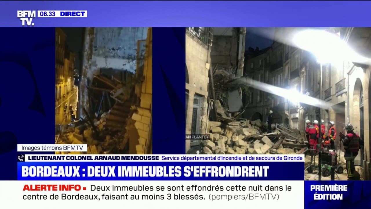 Bordeaux: Drei Verletzte beim Einsturz von zwei Gebäuden in der Altstadt