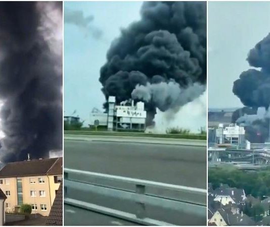 Deutschland: Riesige Explosion in Leverkusen, Anwohner werden gebeten, in den Häusern zu bleiben