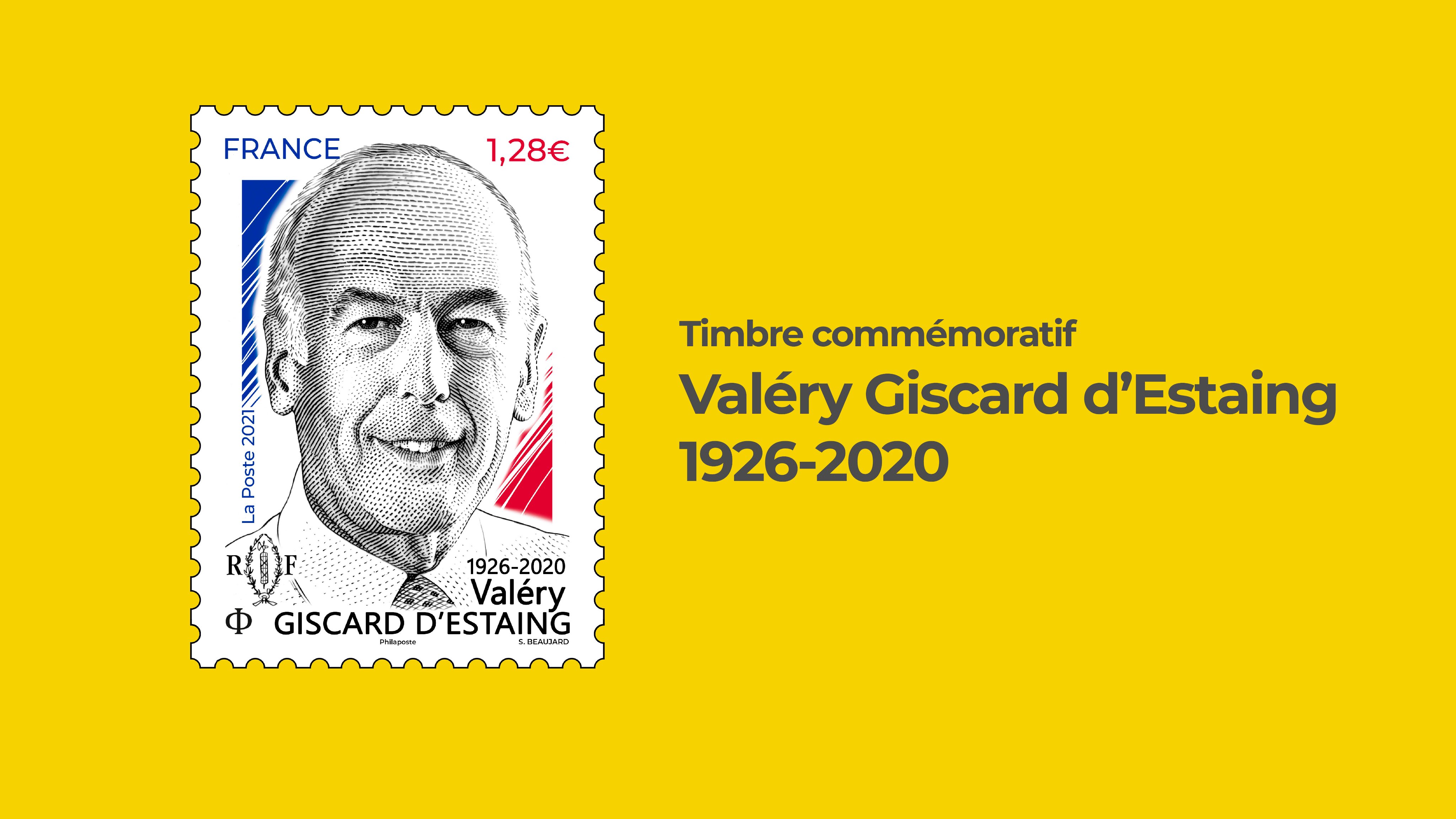Französische Post gibt eine Briefmarke mit dem Bildnis von Valéry Giscard d'Estaing heraus