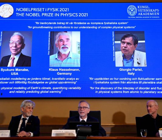 Nobelpreis für Physik geht an zwei Klimaexperten und einen italienischen Theoretiker