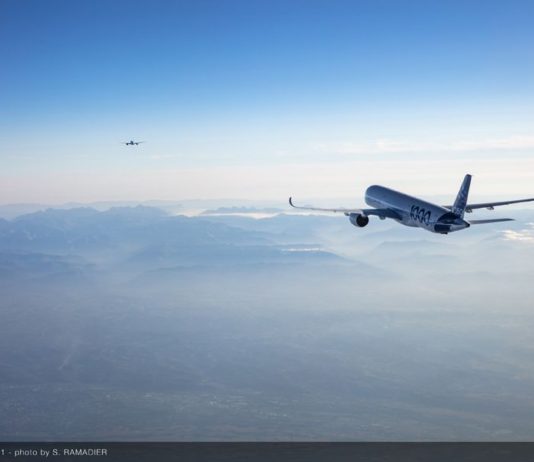Airbus absolviert ersten Formationsflug von Toulouse nach Montreal und spart 6 Tonnen CO2