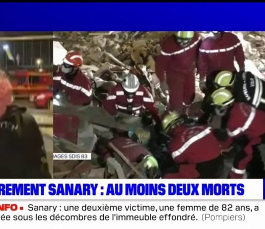 Ein eingestürztes Gebäude in Sanary-sur-Mer: Ein zweites Opfer unter den Trümmern gefunden