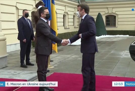 Ukraine-Krise: Emmanuel Macron traf Volodymyr Zelensky