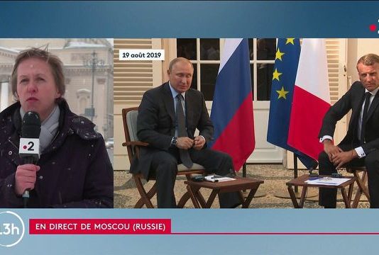 Emmanuel Macron spricht in Moskau mit Wladimir Putin