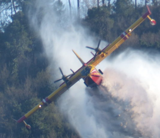 Waldbrand bei Saumur: 100 Hektar zerstört – brennendes Auto als mögliche Ursache Canadair_Löschflugzeug