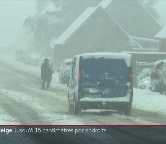 Kältewelle: in Frankreich fielen heute stellenweise bis zu 15 Zentimeter Schnee
