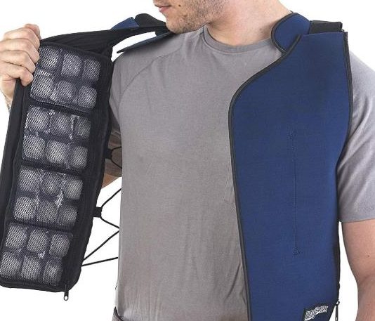 Mit kühlender Weste und einem kühlenden Kissen der Hitze trotzen kuehlende-Weste
