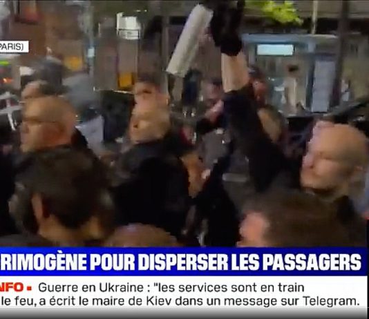 Polizei vertreibt Passagiere in der Gare de l’Est in Paris nach einer Zugpanne mit Tränengas!