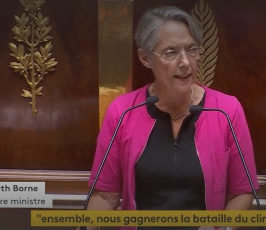 Der Staat will Stromversorger EDF wieder zu 100 % unter Kontrolle haben Elisabeth_Borne_Parlament