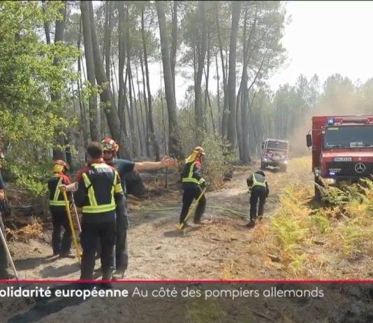 Brände in der Gironde: Deutschen Feuerwehrleute sind zur Unterstützung eingetroffen Deutsche_Feuerwehr