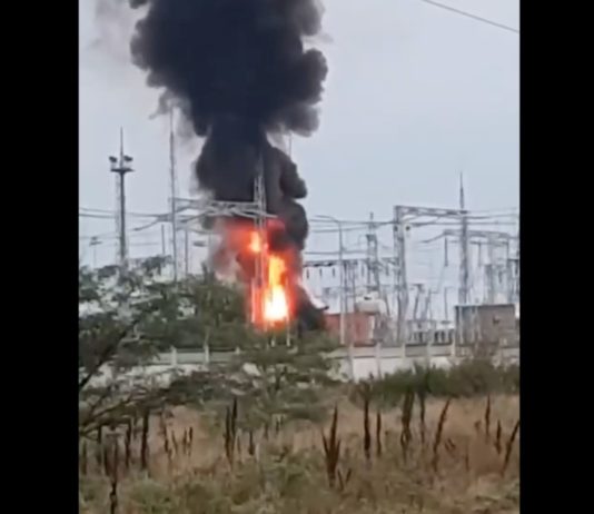 Ukraine-Krieg: Wieder Explosionen auf russischen Stützpunkt auf der Krim (Video) Kraftwerk_auf_der_Krim_brennt