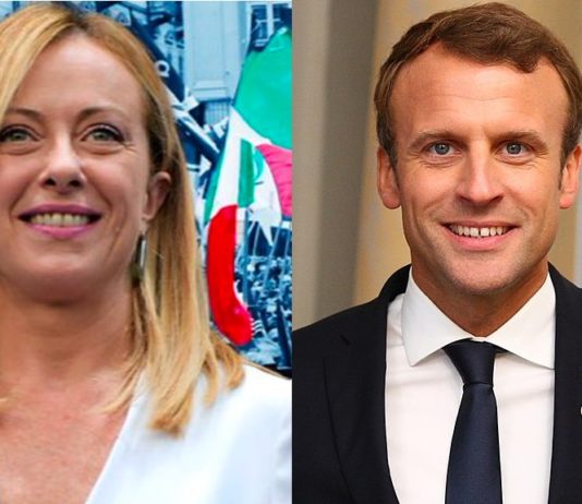 Erstes Treffen zwischen Emmanuel Macron und Giorgia Meloni Meloni_Macron