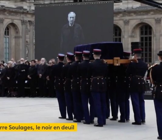 Tod von Pierre Soulages: Frankreich ehrt einen seiner größten Maler Pierre_Soulages_Trauerfeier