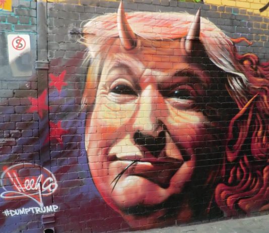Donald Trump: Journalistin klagt erneut wegen Vergewaltigung gegen den Ex-Präsidenten Trump_Graffiti
