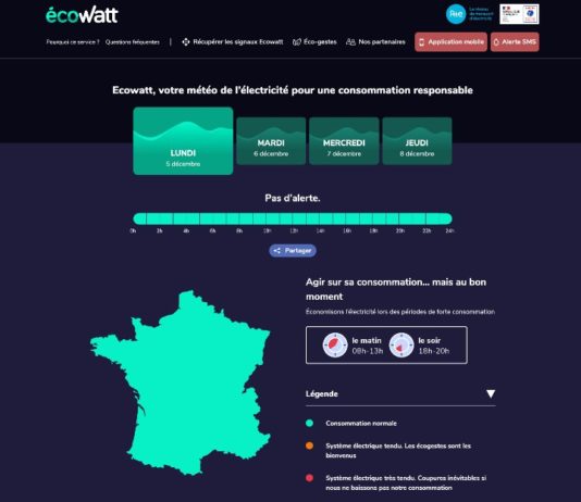 Stromausfälle: Ecowatt-App wurde bis jetzt 700.000 Mal heruntergeladen – doppelt so viel wie vor einer Woche Ecowatt_Screenshot