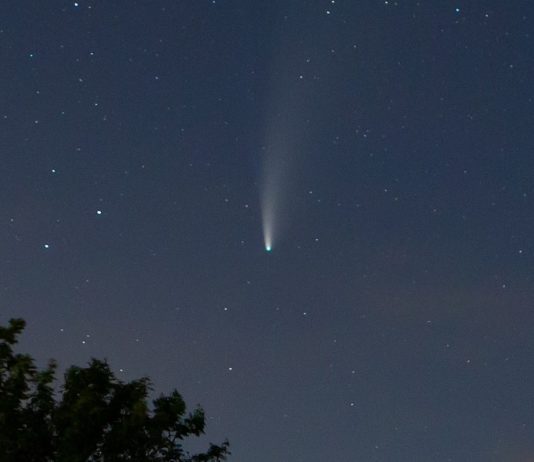 Ab heute kann man den Kometen „ZTF“, der nur alle 50.000 Jahre zu sehen ist, mit bloßem Auge beobachten Komet_Vorbeiflug