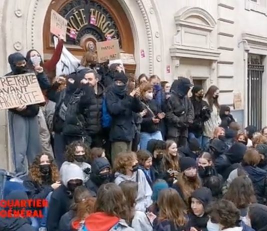 Streik gegen Rentenreform: Auch das französische Schulwesen ist am Donnerstag von Störungen betroffen Streik_Gymnasium_Turgot_Paris