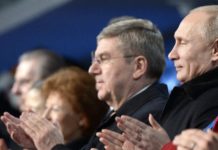 Olympia 2024: Meinung zur Teilnahme russischer Athleten spaltet die Gemüter 2014_Winter_Olympics_Bach_Putin_Sotchi