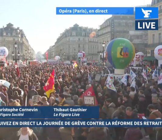 Gewerkschaften melden 400.000 Demonstranten in Paris – insgesamt nachlassende Zahlen Demo_Paris_Figaro