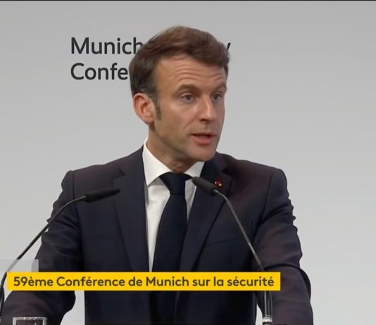Münchner Sicherheitskonferenz: Macron unnachgiebig gegenüber Russland Macron_MSC_Screen