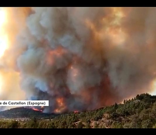 Spanien: Notstand angesichts von Dürre und Bränden Waldbrand_Castellon_Spanien_Screen