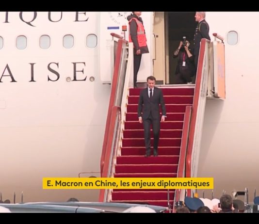 Emmanuel Macron will mit Hilfe von China bei Lösung des Ukraine-Konflikts vorankommen Macron_China_Ankunft_ScreenFT