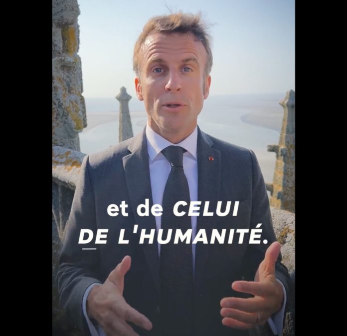 Macron_Mont-Saint-Michel_ScreenTWitter