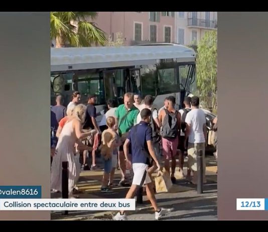 Cannes: Zusammenstoß zwischen zwei Bussen sorgt für Panik Busunglück_Cannes