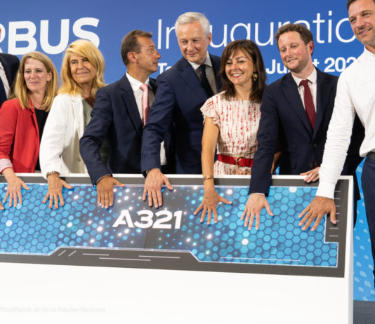 Französischer Wirtschaftsminister weiht neue Montagelinie für den Airbus A321 in Toulouse ein Airbus_Le-Maire