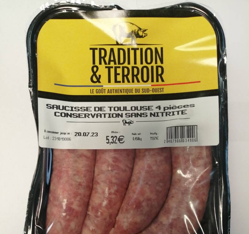 Saucisse de Toulouse von Monoprix wegen Salmonellengefahr zurückgerufen