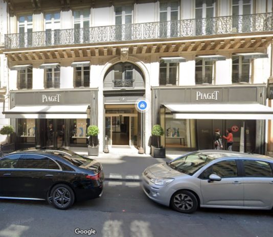 Paris: 5 Personen festgenommen – sie sollen im August ein Piaget-Juweliergeschäft überfallen haben Piaget_Paris_Google
