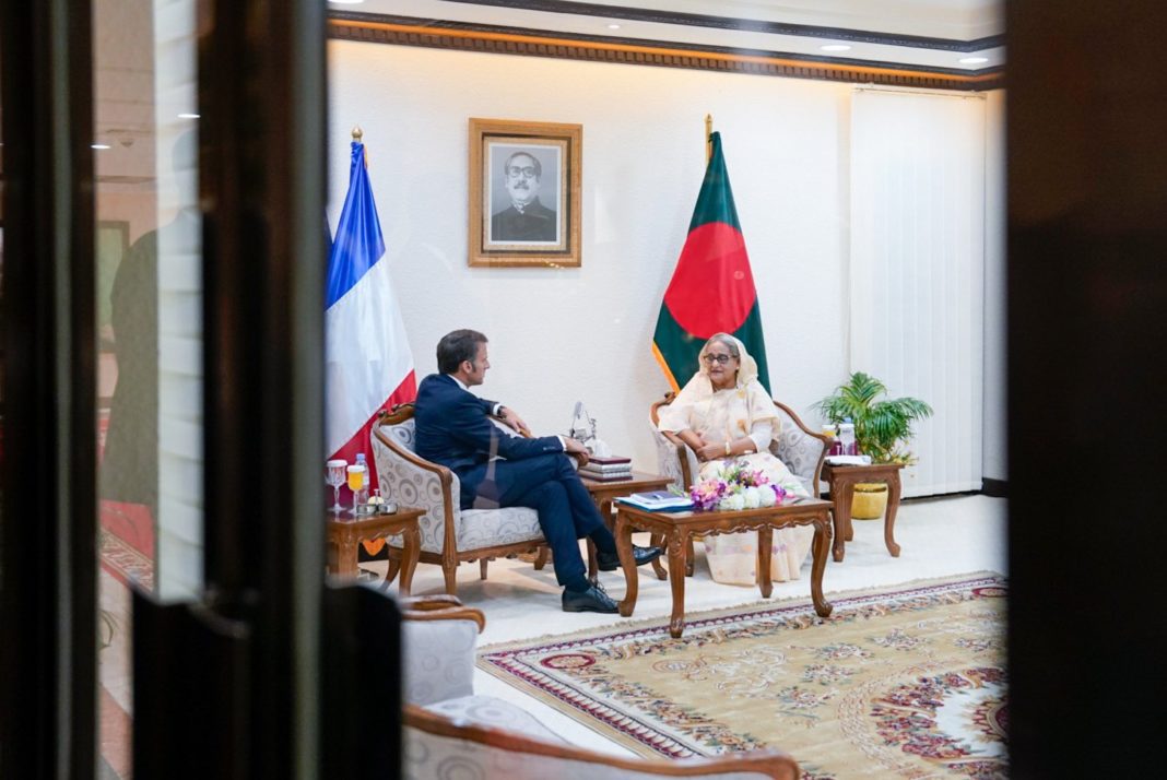 Macron_Sheikh_Hasina_Bangladesch