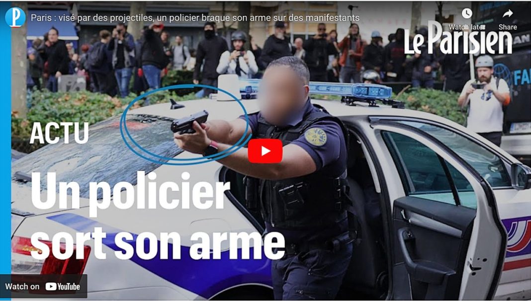 Polizist_Waffe_Paris_YouTube