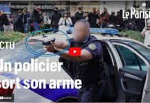 Proteste gegen Polizeigewalt: Polizeiauto angegriffen – Polizist richtet Waffe auf Demonstranten Polizist_Waffe_Paris_YouTube