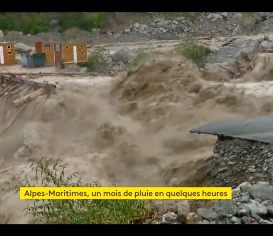 Sturm Aline: Hohe Sachschäden in den Alpes-Maritimes Ueberschwemmungen_Tende_ScreenF2