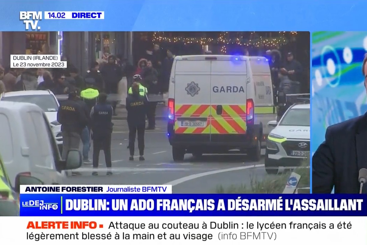 Messerattacke in Dublin: Ein französischer Gymnasiast entwaffnete den Angreifer