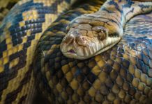 Toulouse: Eine über einen Meter lange Python muß von der Feuerwehr auf der Straße eingefangen werden Python