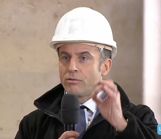 Emmanuel Macron lädt Papst zur Wiedereröffnung von Notre-Dame de Paris im Dezember 2024 ein Macron_Notre-Dame_ScreenF2