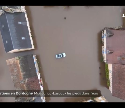 Unwetter: In der Dordogne wurde die Gemeinde Montignac-Lascaux überschwemmt Ueberschwemmungen_Dordogne_ScreenF2