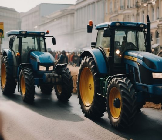 Frankreichs Bauern protestieren: Regionale Blockaden gegen das Mercosur-Abkommen Bauernproteste_KI_Illustration