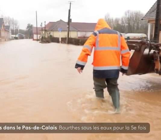 Überschwemmungen im Pas-de-Calais: Die Gemeinde Bourthes zum fünften Mal in vier Monaten überflutet Ueberschwemmung_Bourthes_ScreenF2