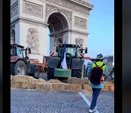 Frankreich im Stau: Bauernproteste legen Verkehr lahm – und die Regierung laviert Bauernprotest_Paris_ScreenTikTok