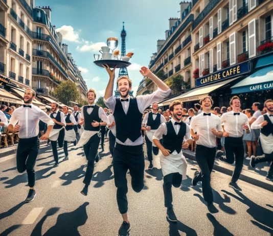 Paris feiert die große Rückkehr des Kellnerrennens Kellnerrennen