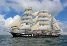 Belem: Das legendäre französische Segelschiff startet mit jungen Matrosen zu den Tall Ships Races 2025 Dreimaster_Belem_Wikipedia