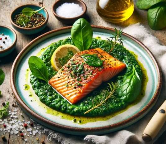 Oseille: Frühlingsbote in der Haute Cuisine Sauerampfer-Coulis_Lachs