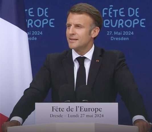 Emmanuel Macron fordert Verdopplung des EU-Budgets und neue Handelsregeln Macron_Rede_Dresden_ScreenX