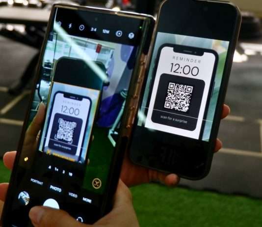 QR-Codes als Eintrittskarte zu bestimmten Ortsteilen in Paris QR-Code